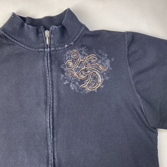 Harley-Davidson GOLD WINGS Blue Full Zip Sweatshirt! J&L SIOUX FALLS SD Sz M - Picture 4 of 16